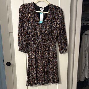 Market & Spruce Multicolor Floral 3/4 Sleeve Dress